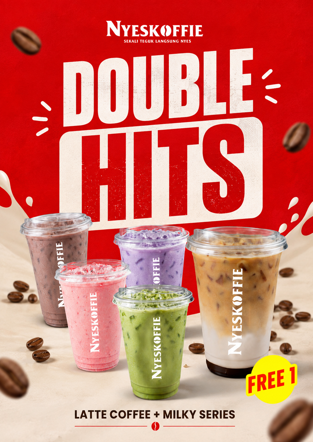 Promo Combo 1 Gratis 1 - Latte Coffee